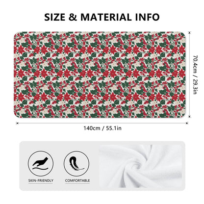 Red and White Poinsettia Bath Towel - DeRose Seasonal