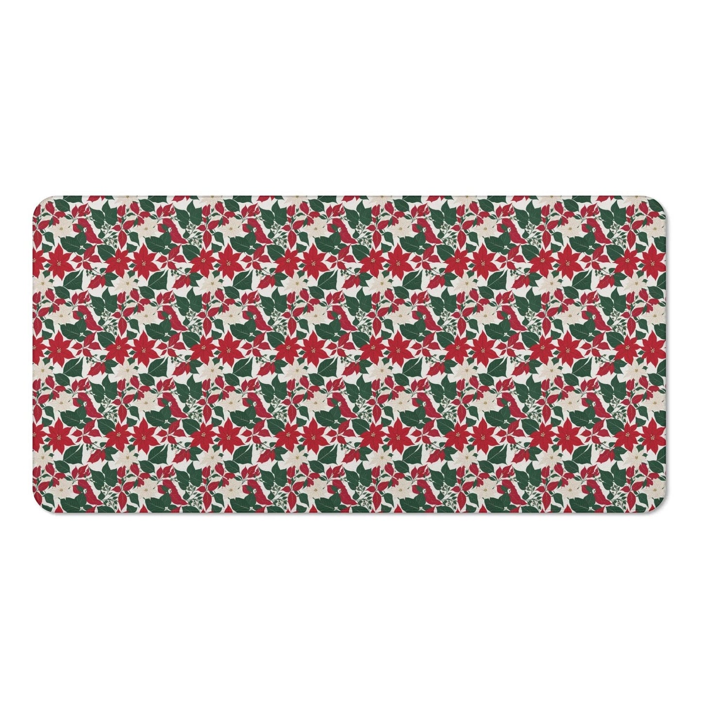 Red and White Poinsettia Bath Towel - DeRose Seasonal
