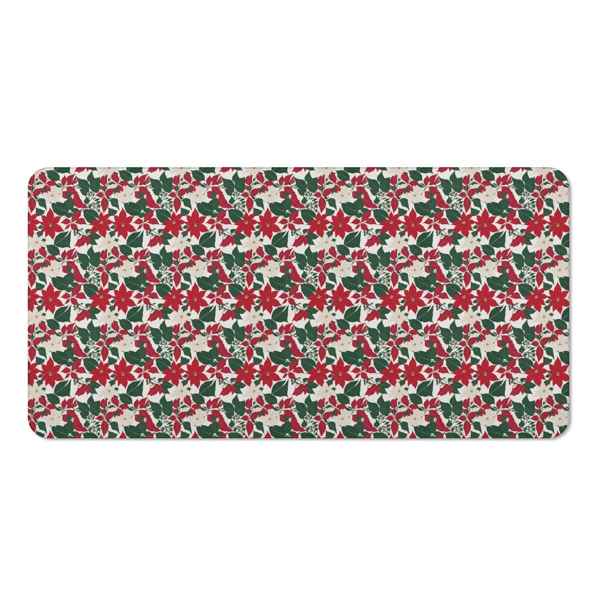 Red and White Poinsettia Bath Towel - DeRose Seasonal