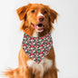 Red and White Poinsettia Flower Animal Scarf Pet Adjustable Bandanas for Dogs Cats - DeRose Seasonal