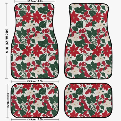 Red and White Poinsettia Flower Vehicle Bundle - DeRose Seasonal