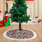 Red and White Poinsettia Flower Fringed Christmas Tree Skirts - DeRose Seasonal