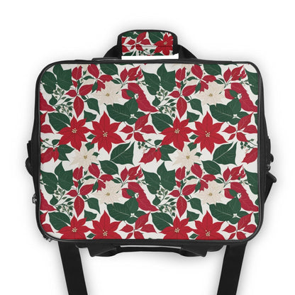 Red and White Poinsettia Flower Insulated Leakproof Cooler Bag Lunch Box - DeRose Seasonal