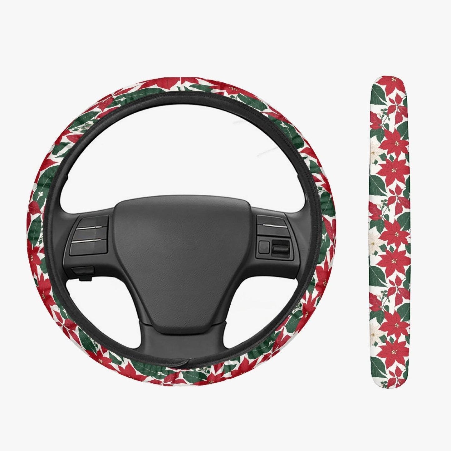 Red and White Poinsettia Flower Vehicle Bundle - DeRose Seasonal