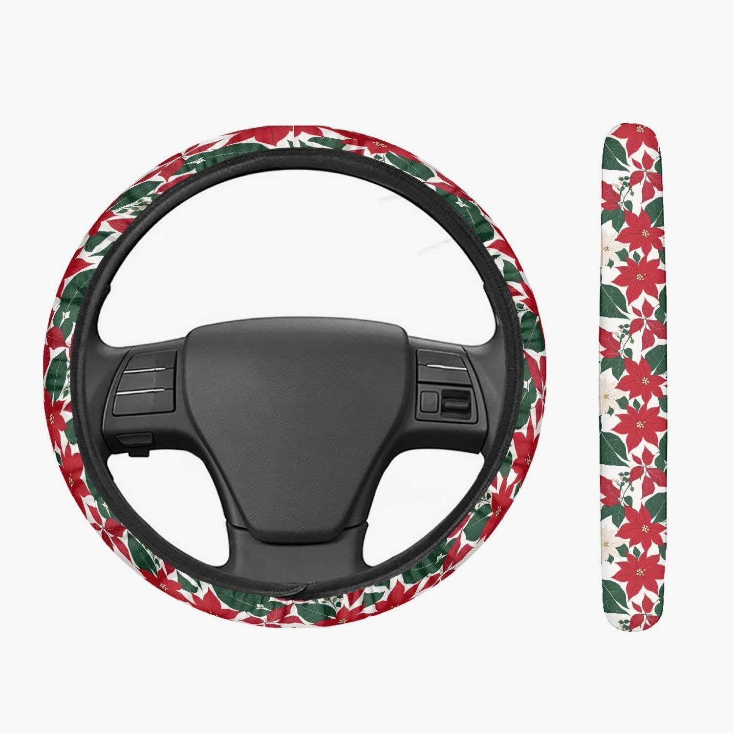 Red and White Poinsettia Flower Vehicle Bundle - DeRose Seasonal