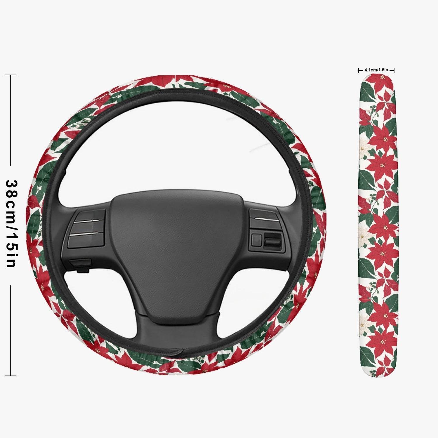 Red and White Poinsettia Flower Vehicle Bundle - DeRose Seasonal