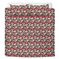Red and White Poinsettia Flower3 Pcs Beddings - DeRose Seasonal