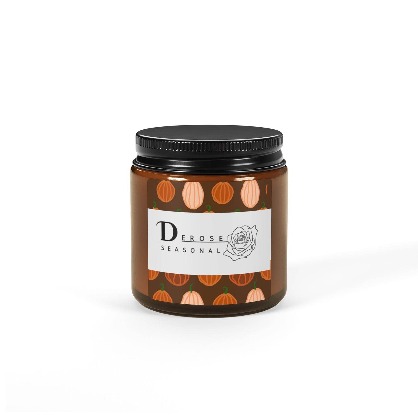 Scented Fall Candle (Multi-Size, Amber Jar) by DeRose - DeRose Seasonal