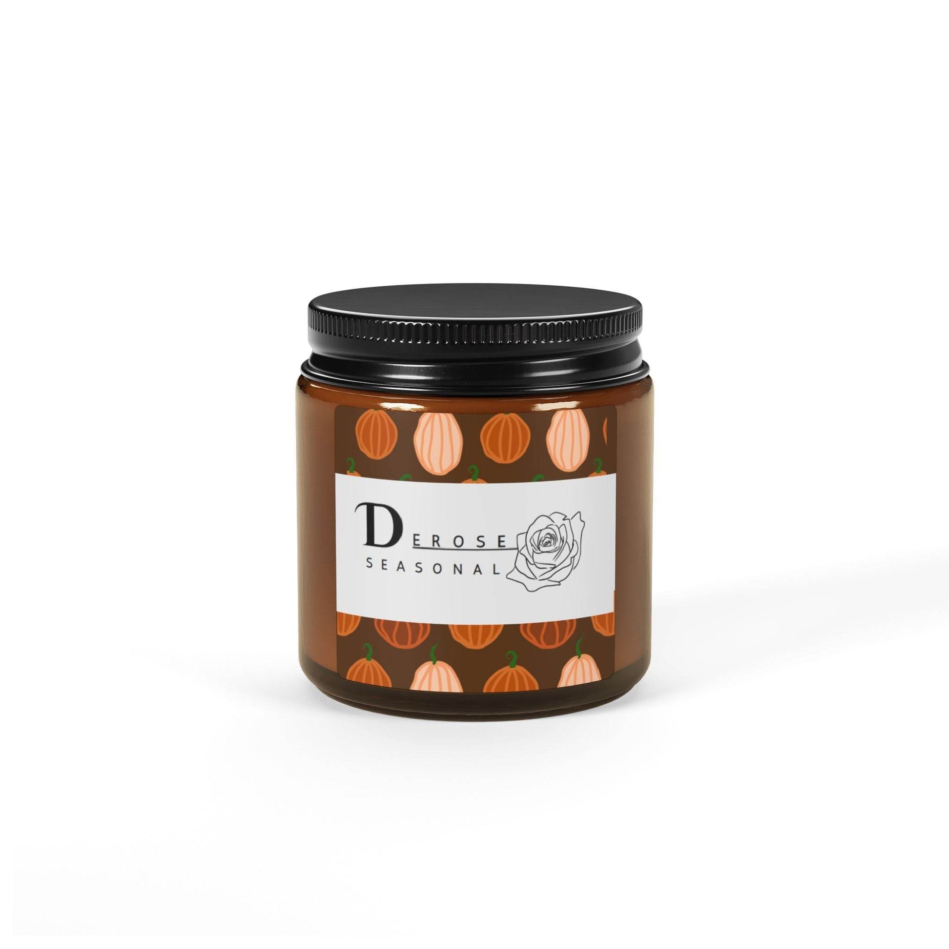 Scented Fall Candle (Multi-Size, Amber Jar) by DeRose - DeRose Seasonal