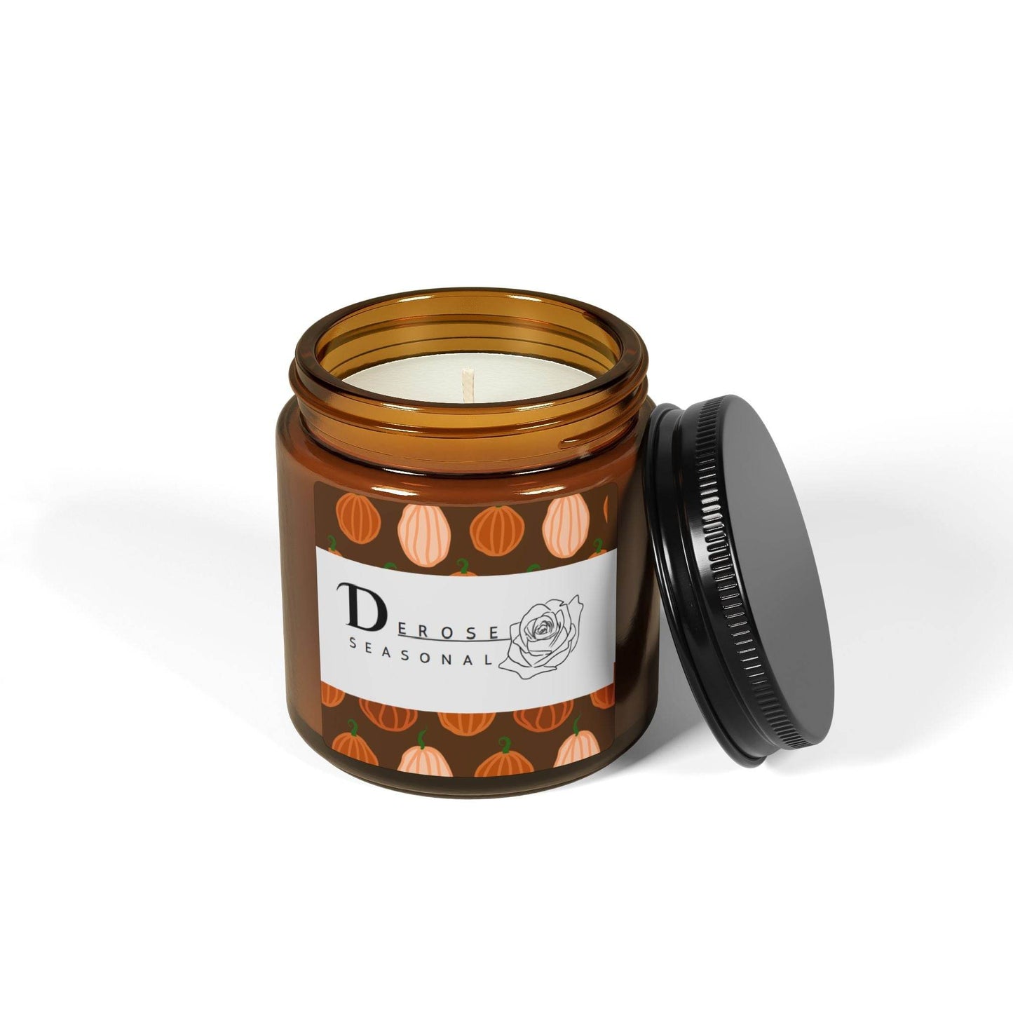 Scented Fall Candle (Multi-Size, Amber Jar) by DeRose - DeRose Seasonal