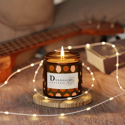 Scented Fall Candle (Multi-Size, Amber Jar) by DeRose - DeRose Seasonal