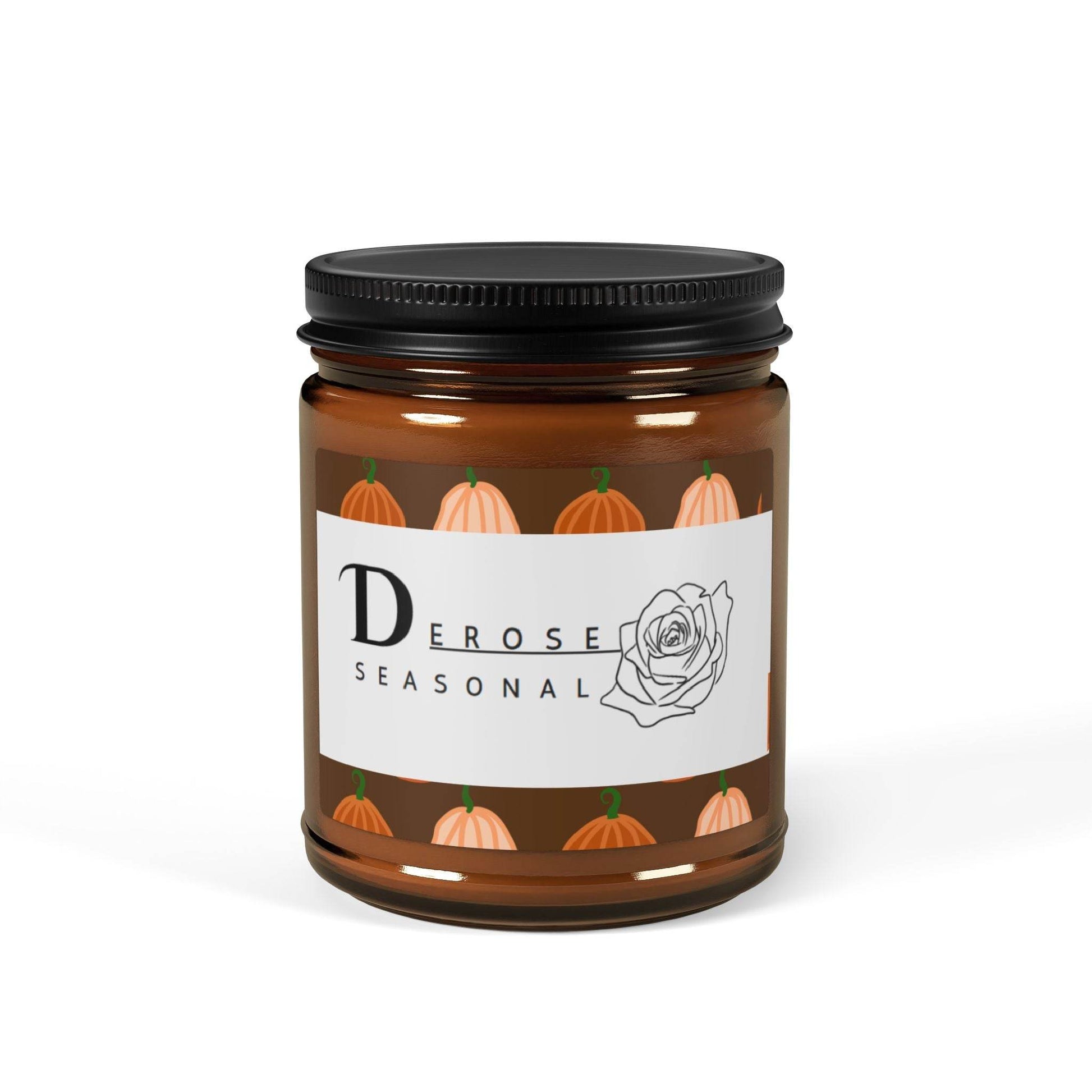 Scented Fall Candle (Multi-Size, Amber Jar) by DeRose - DeRose Seasonal
