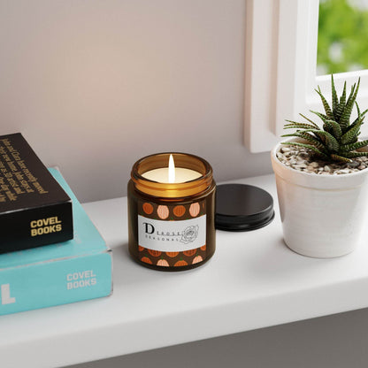Scented Fall Candle (Multi-Size, Amber Jar) by DeRose - DeRose Seasonal