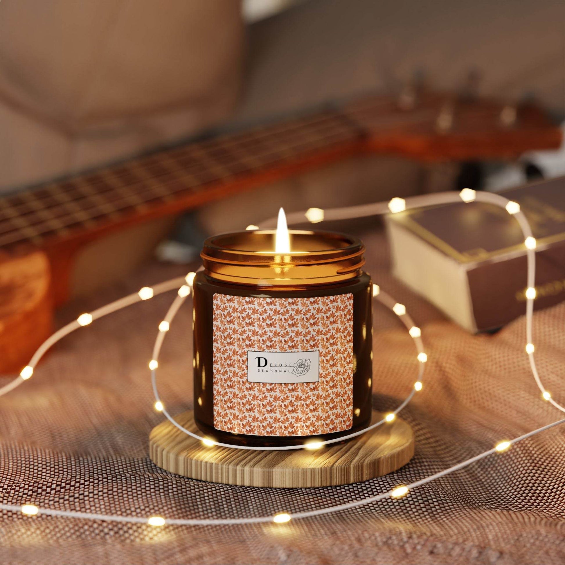 Scented Soy Candle (Multi-Size, Amber Jar) - DeRose Seasonal