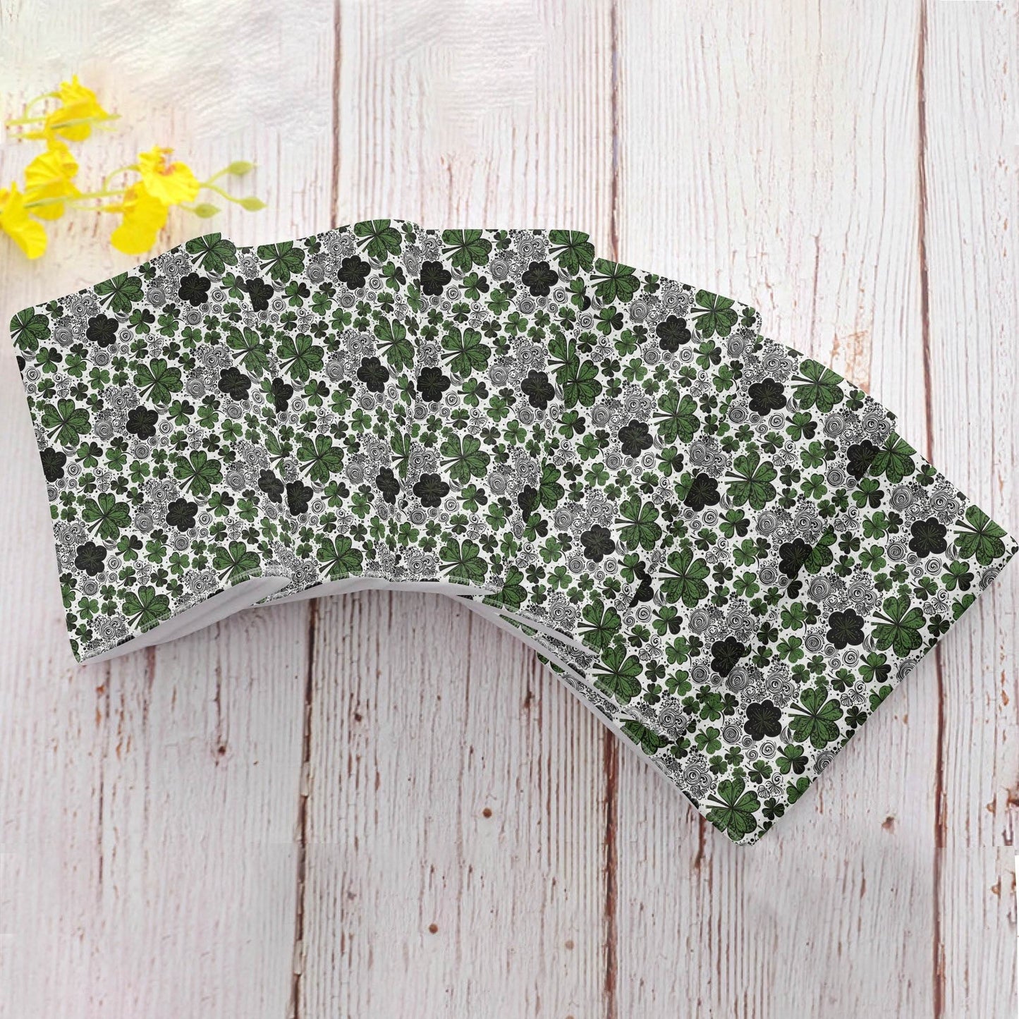 Scribble Clover Hand Towels (6 Pcs) - DeRose Seasonal