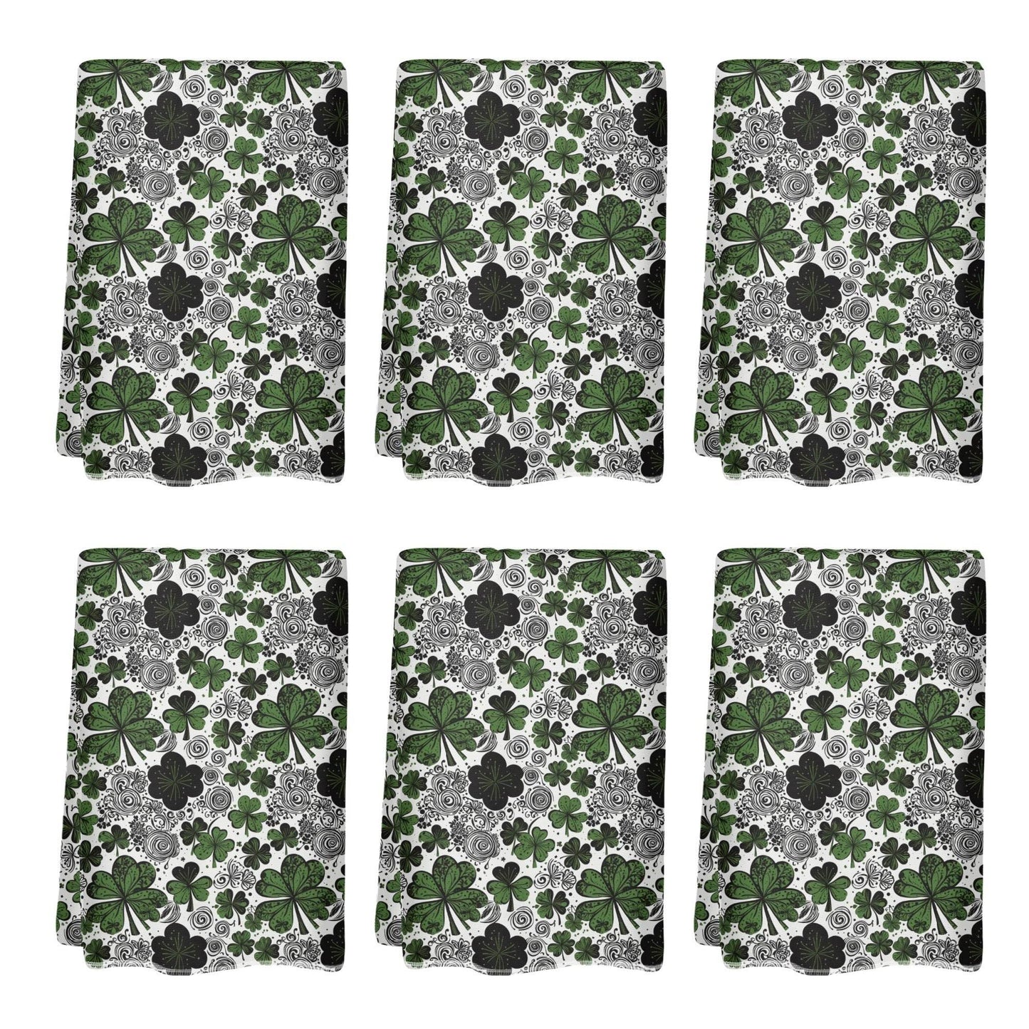 Scribble Clover Hand Towels (6 Pcs) - DeRose Seasonal