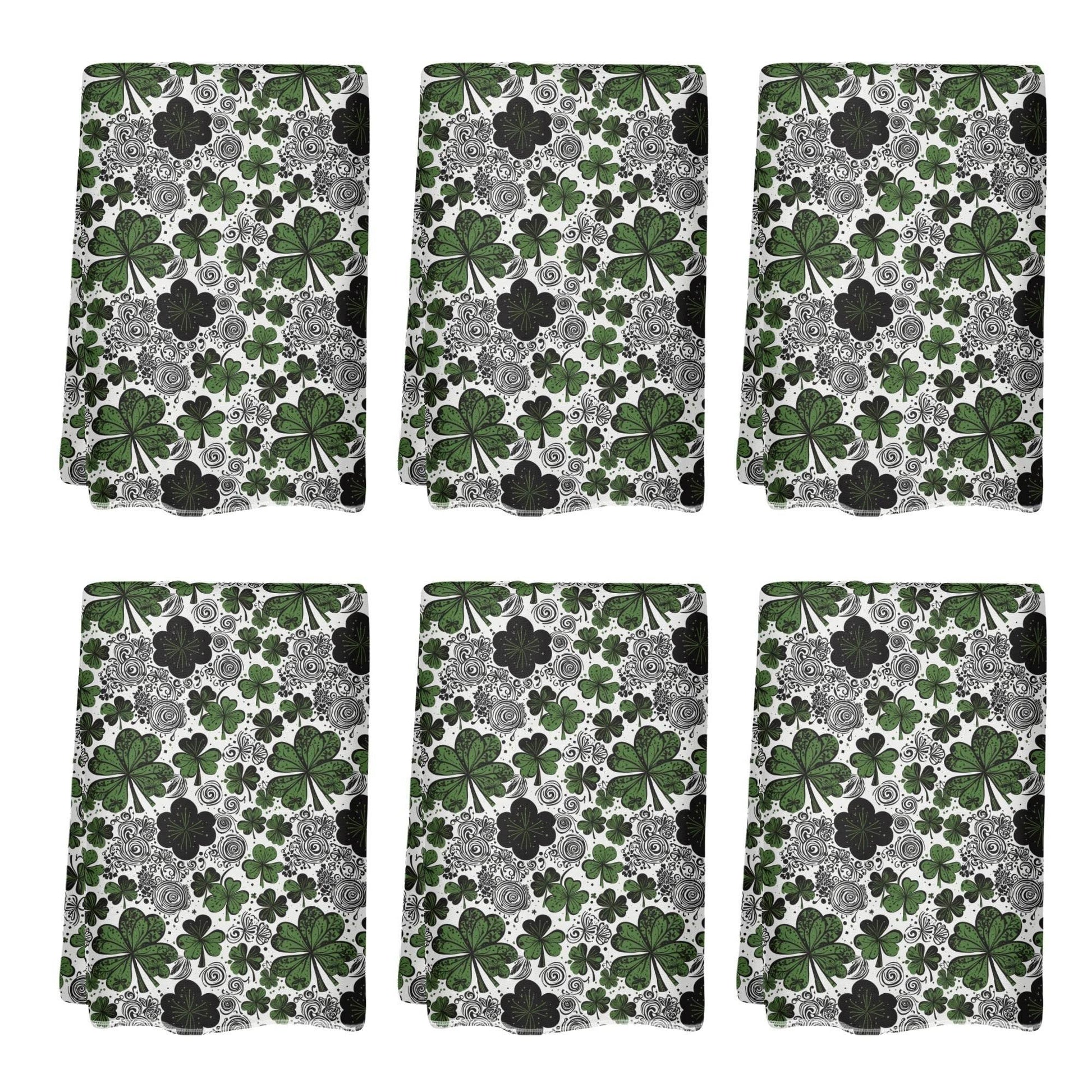 Scribble Clover Hand Towels (6 Pcs) - DeRose Seasonal