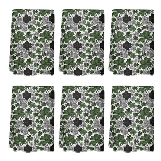 Scribble Clover Hand Towels (6 Pcs) - DeRose Seasonal
