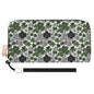 Scribble Clover Leather Women's Zipper Wristlet Wallet - DeRose Seasonal