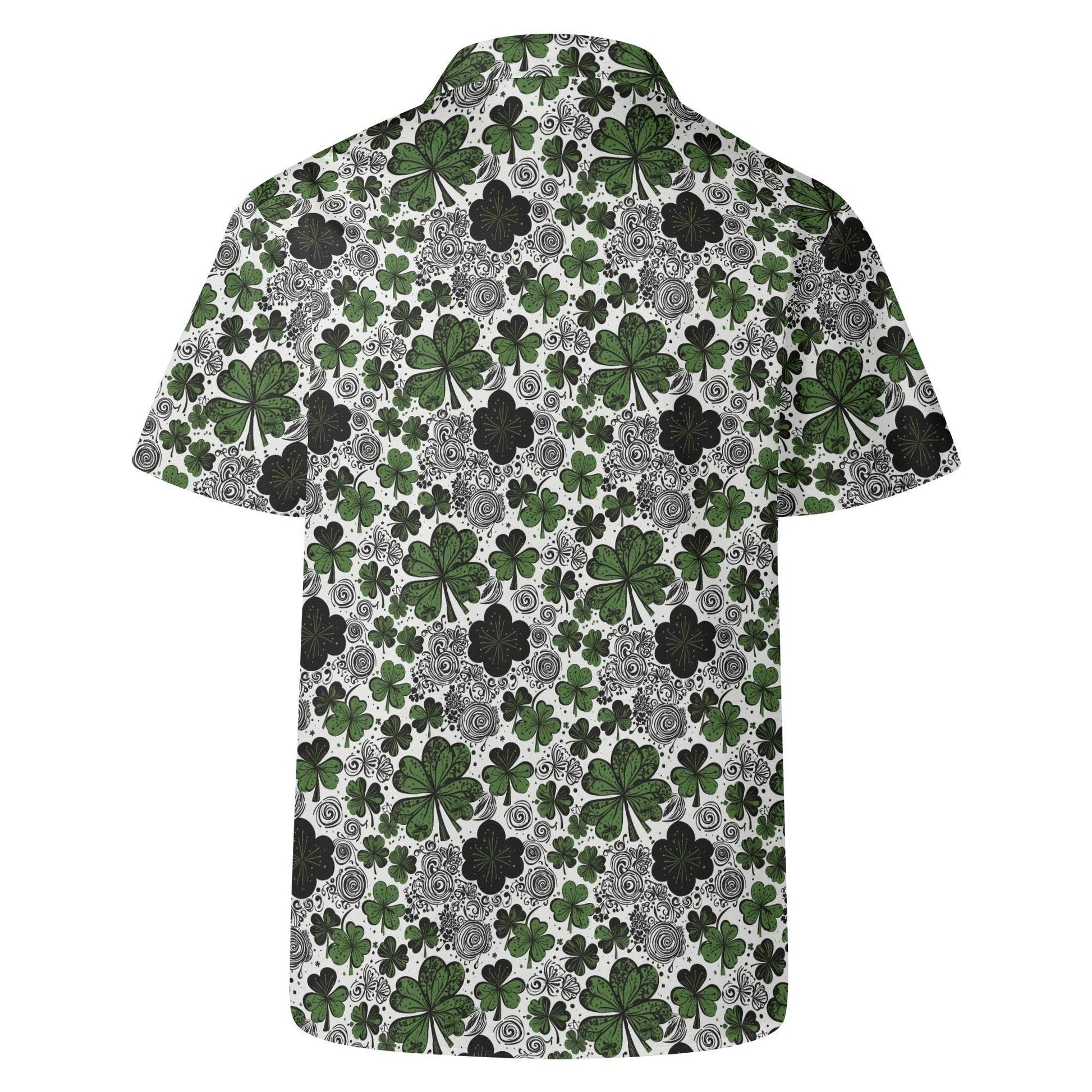 Scribble Clover Men's Casual Hawaiian Shirt - DeRose Seasonal