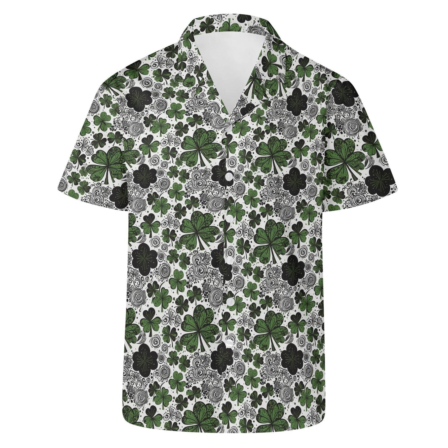 Scribble Clover Men's Casual Hawaiian Shirt - DeRose Seasonal