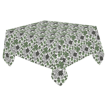 Scribble Clover Polyester Tablecloth Polyester Tablecloth 70"x 52" DeRose Seasonal