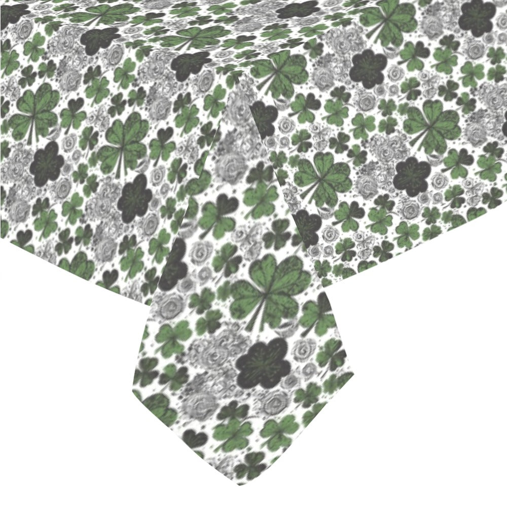 Scribble Clover Polyester Tablecloth Polyester Tablecloth 70"x 52" DeRose Seasonal