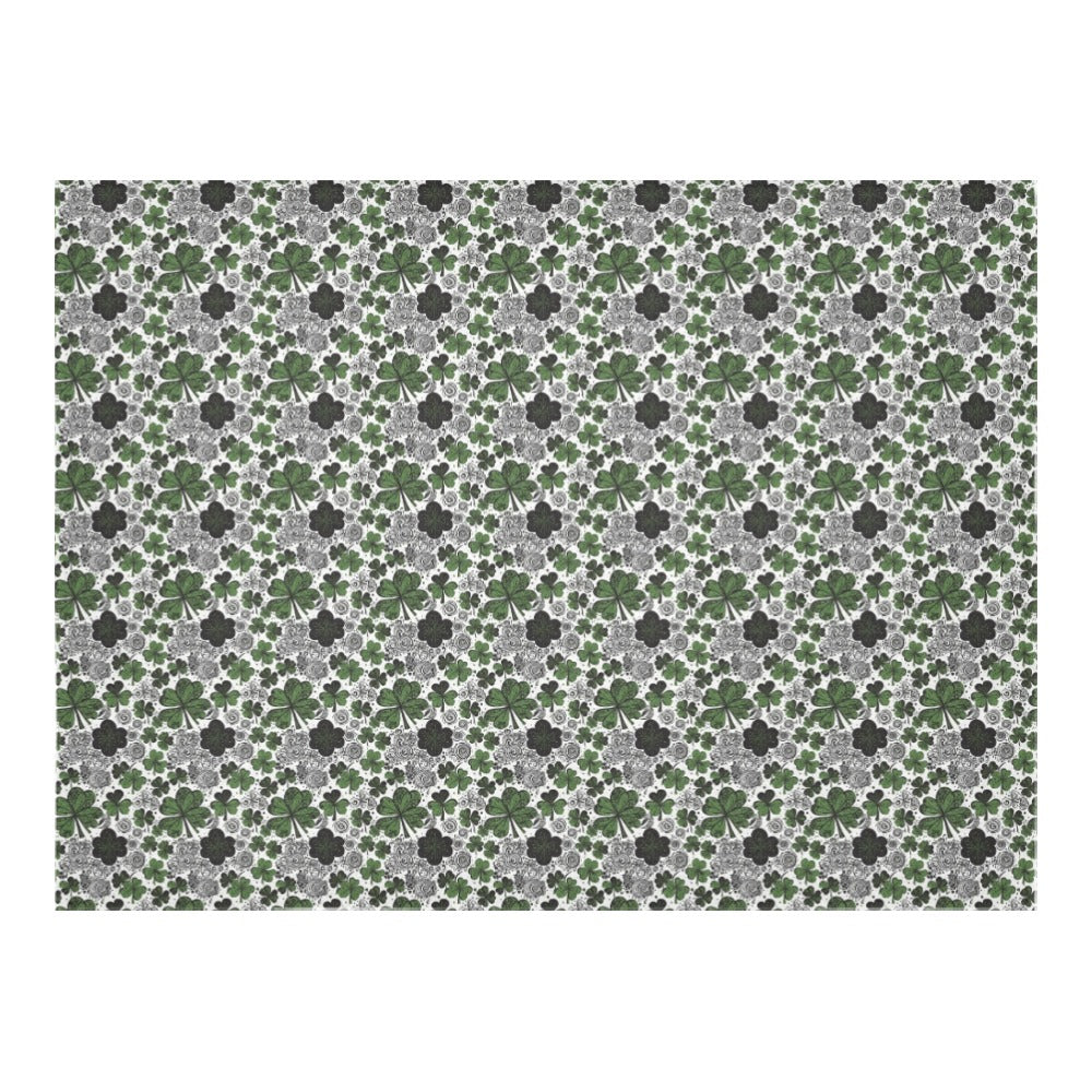 Scribble Clover Polyester Tablecloth Polyester Tablecloth 70"x 52" DeRose Seasonal