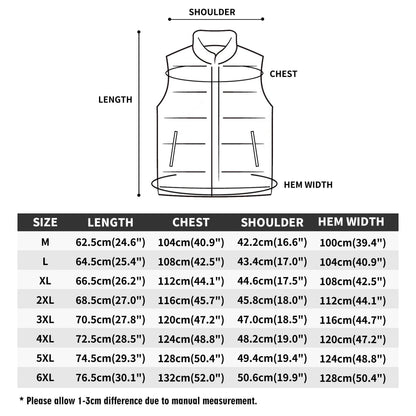 Scribble Clover Unisex Lightweight Stand Collar Zip Up Puffer Vest - DeRose Seasonal
