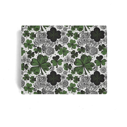 Scribble Clovers Leather Men's Folded Wallet - DeRose Seasonal