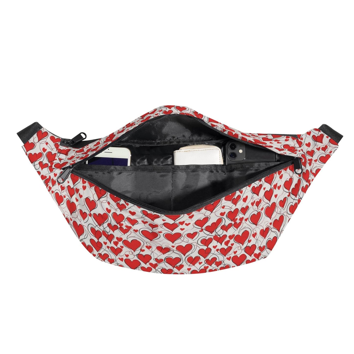 Scribble Hearts Fanny Pack - DeRose Seasonal