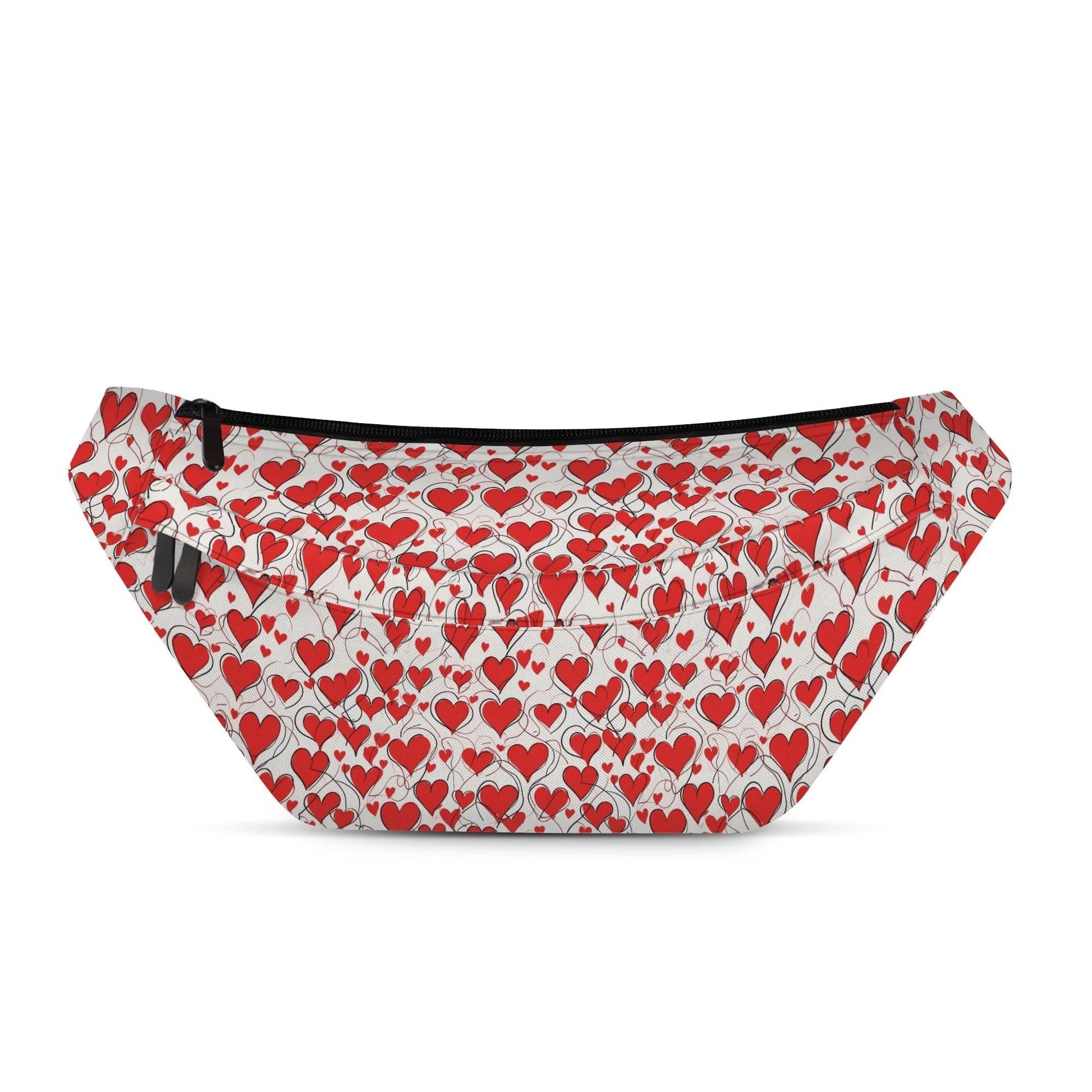 Scribble Hearts Fanny Pack - DeRose Seasonal
