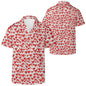 Scribble Hearts Men's Casual Hawaiian Shirt - DeRose Seasonal