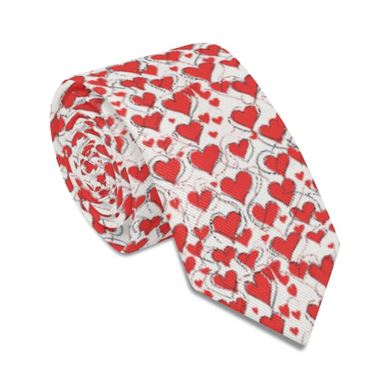 Scribble Hearts Men's Necktie - DeRose Seasonal