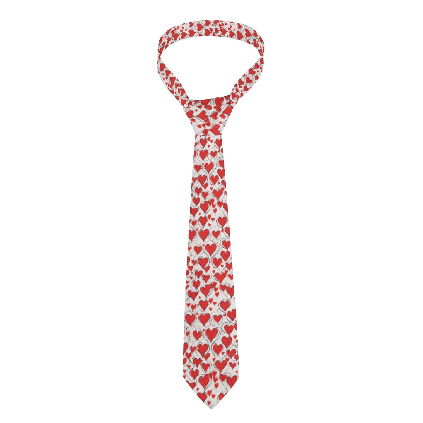 Scribble Hearts Men's Necktie - DeRose Seasonal