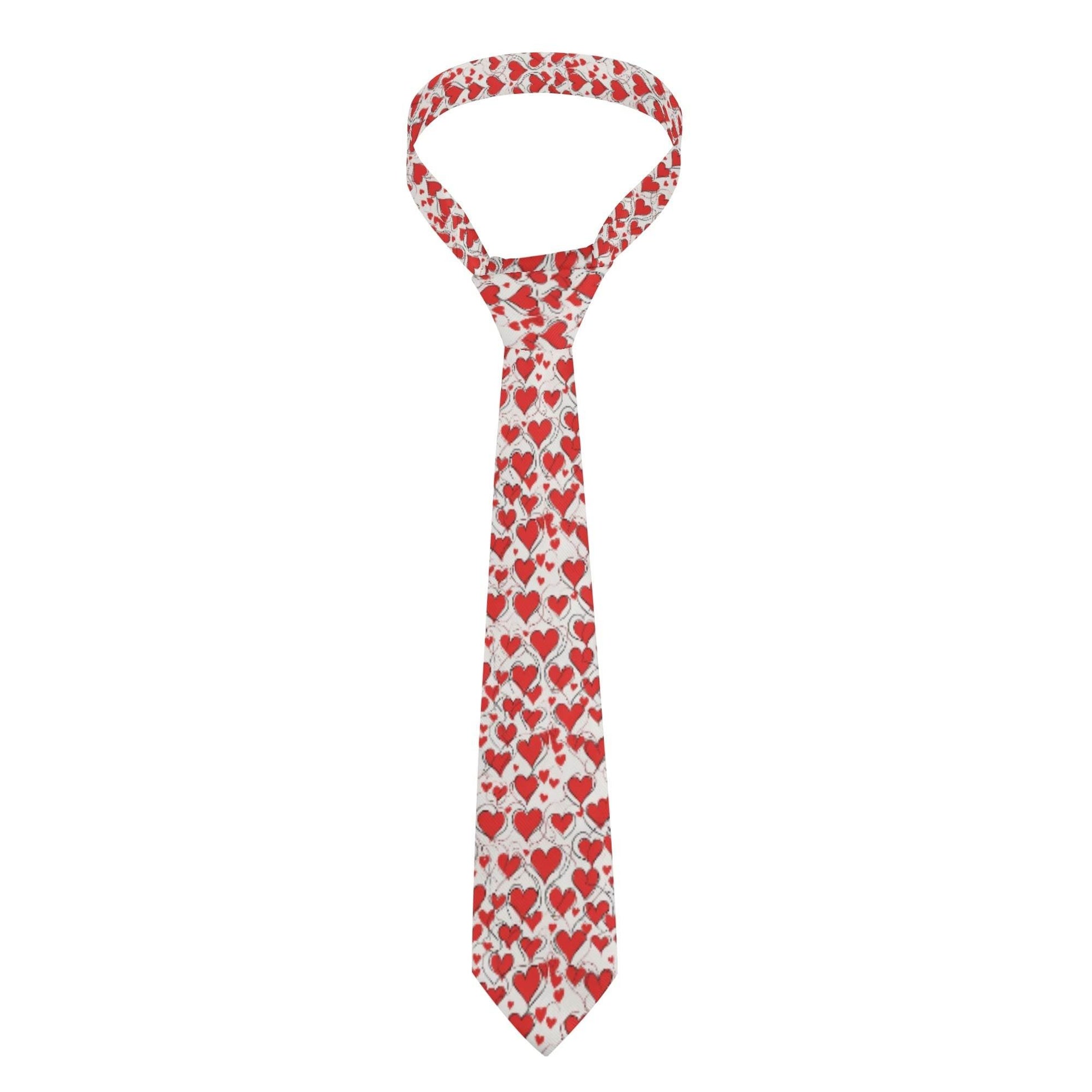 Scribble Hearts Men's Necktie - DeRose Seasonal