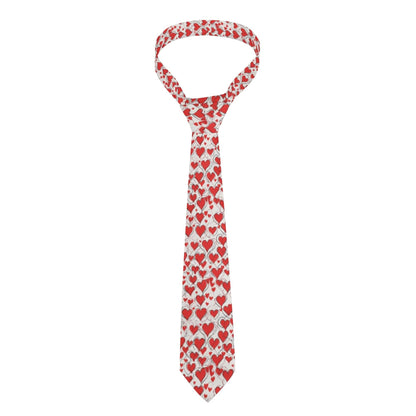 Scribble Hearts Men's Necktie - DeRose Seasonal