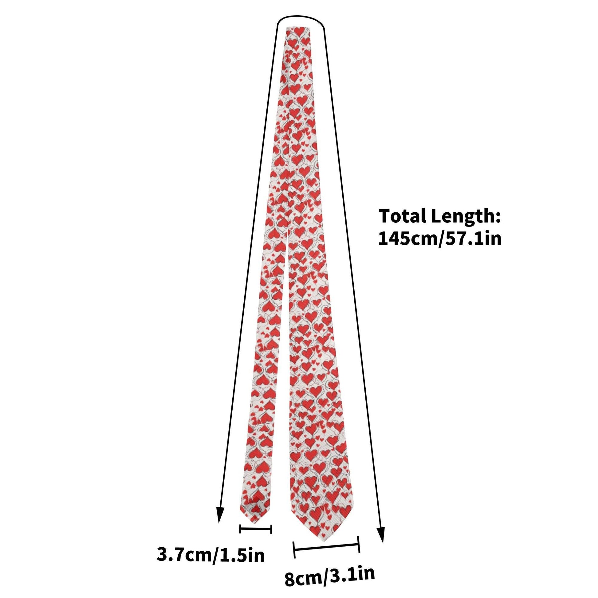 Scribble Hearts Men's Necktie - DeRose Seasonal