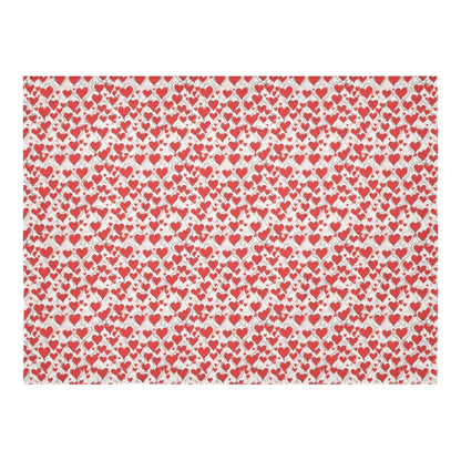 Scribble Hearts Polyester Tablecloth Polyester Tablecloth 70"x 52" DeRose Seasonal