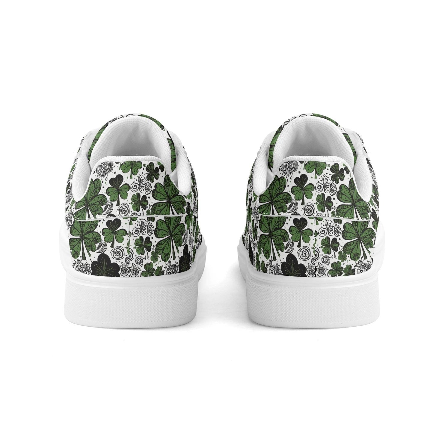 Scribbled Clover Adult Lightweight Brand Low Top Leather Shoes - DeRose Seasonal
