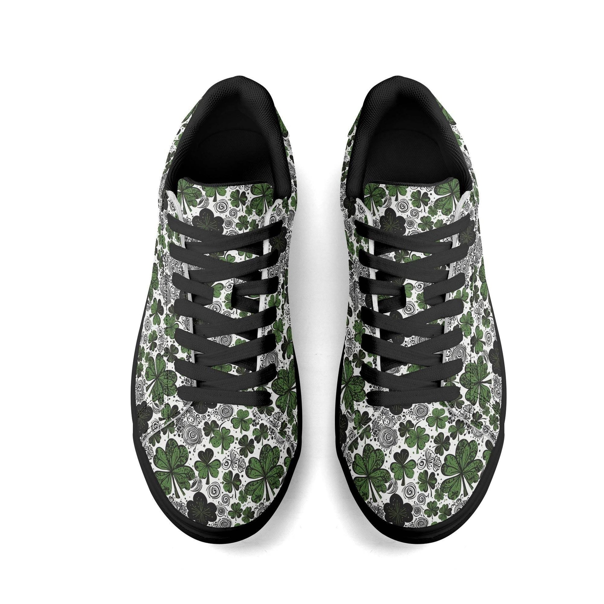 Scribbled Clover Adult Lightweight Brand Low Top Leather Shoes - DeRose Seasonal