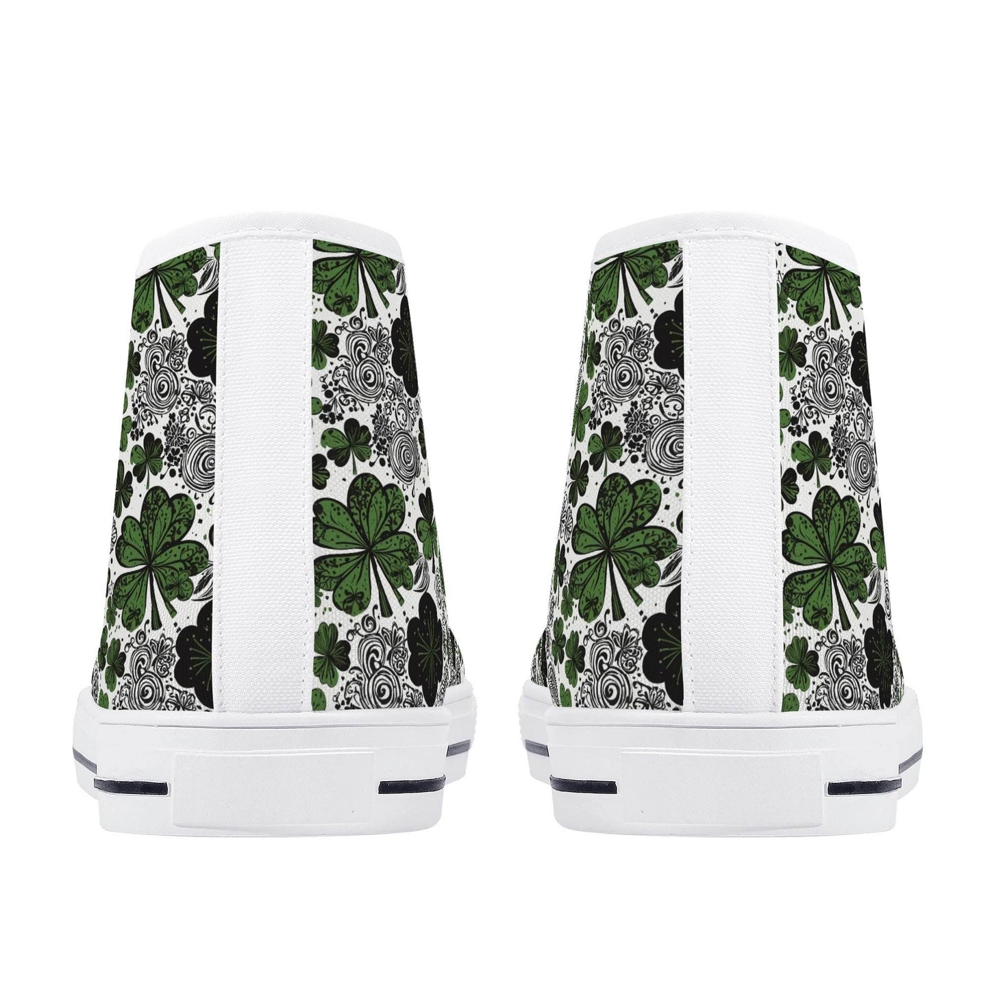 Scribbled Clover Men's High Top Canvas Shoes - DeRose Seasonal
