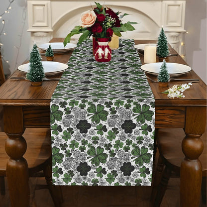 Scribbled Clover Polyester Table Runner - DeRose Seasonal