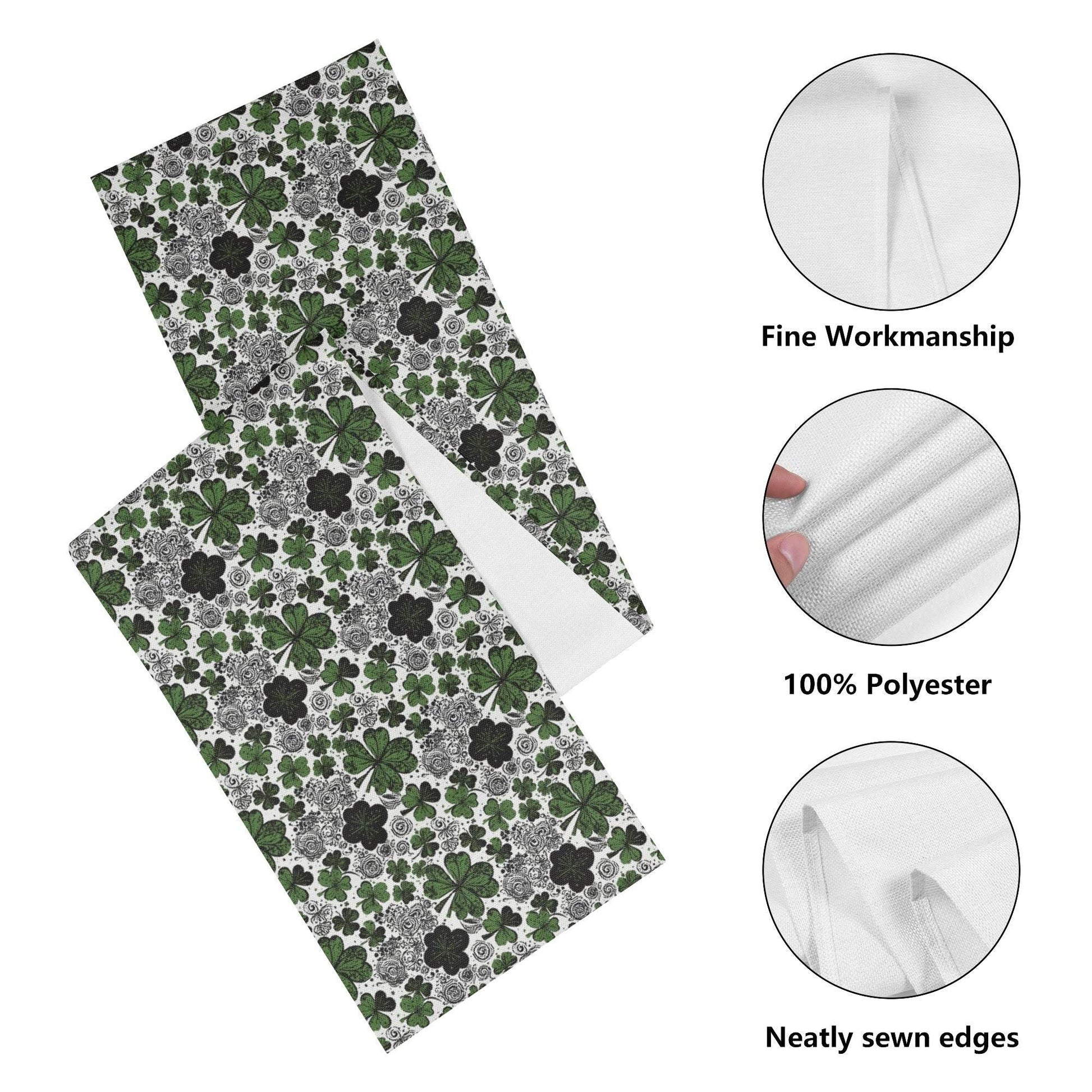 Scribbled Clover Polyester Table Runner - DeRose Seasonal