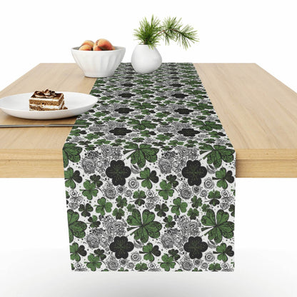 Scribbled Clover Polyester Table Runner - DeRose Seasonal