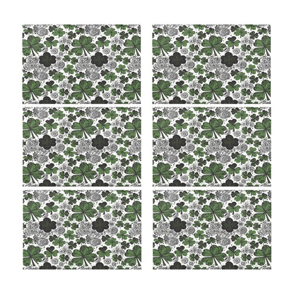 Scribbled Clover Table Placemat (set of 6) Placemats 12" x 18" (Set of 6) DeRose Seasonal