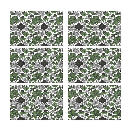 Scribbled Clover Table Placemat (set of 6) Placemats 12" x 18" (Set of 6) DeRose Seasonal