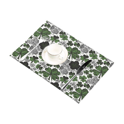 Scribbled Clover Table Placemat (set of 6) Placemats 12" x 18" (Set of 6) DeRose Seasonal