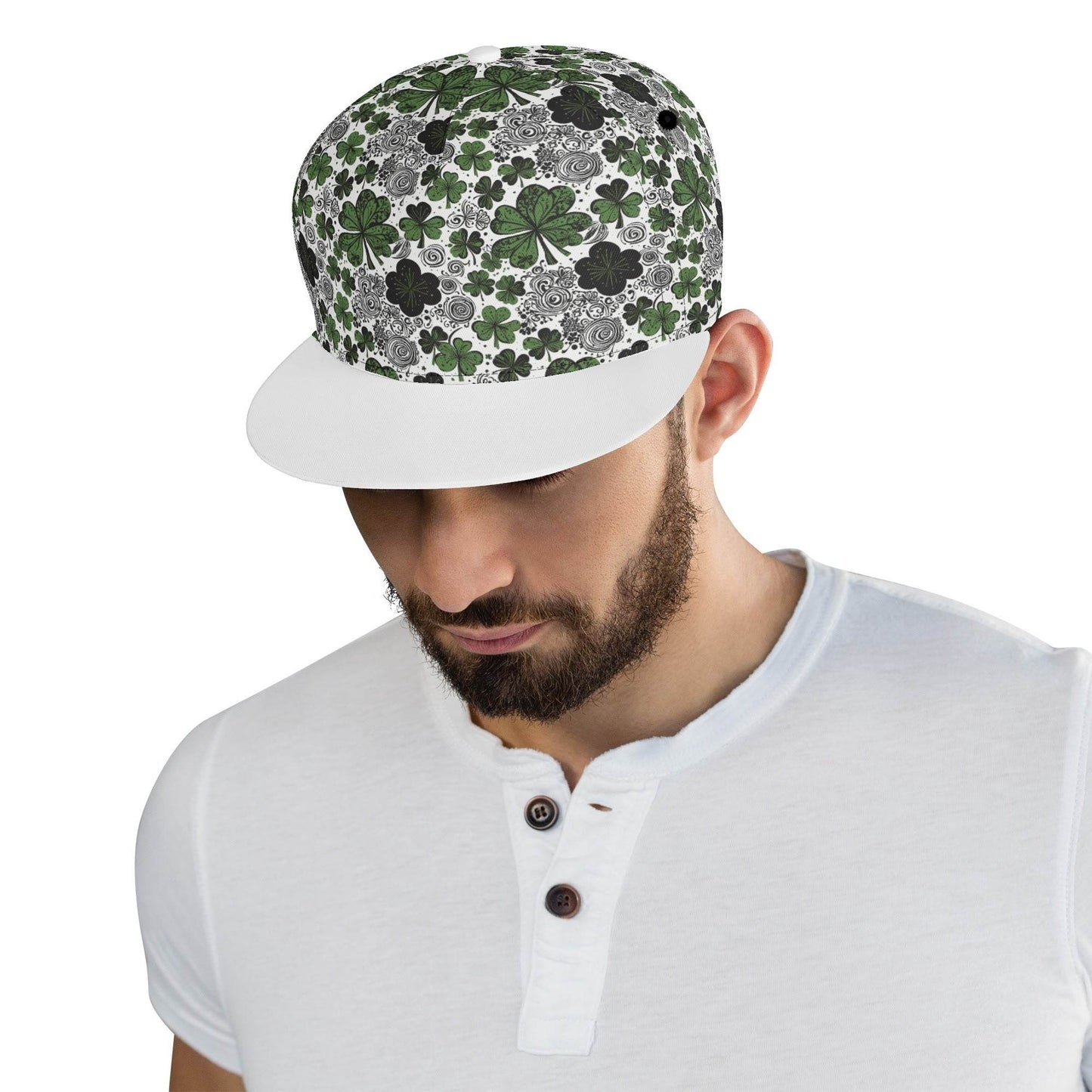 Scribbled Clover Unisex Classic Snapbacks - DeRose Seasonal