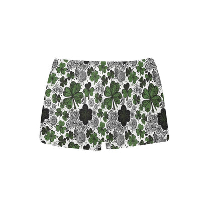 Scribbled Clover Women's Underwear Briefs Women's Boyshort Panties (Model L31) - DeRose Seasonal